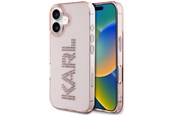 Mobiel - Covers & Cases - Karl Lagerfeld IML Rhinestones Logo iPhone 16 Case - Pink - 3666339356828