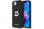Mobiel - Covers & Cases - Karl Lagerfeld Monogram Choupette Head Pin iPhone 16e Case - Black - 3666339454159