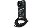 Mobiel - Covers & Cases - Karl Lagerfeld Crossbody Grained Pattern & Logo Case for iPhone 16 Pro - Black - 3666339468002