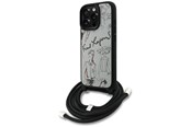 Mobiel - Covers & Cases - Karl Lagerfeld Crossbody Grained Pattern & Logo Case for iPhone 16 Pro - Gray - 3666339468187