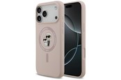 Mobiel - Covers & Cases - Karl Lagerfeld Silicone Karl&Choupette Ring MagSafe Case for iPhone 17 Pro Max - Pink - 3666339549442