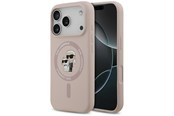 Mobiel - Covers & Cases - Karl Lagerfeld Silicone Karl&Choupette Ring MagSafe Case for iPhone 17 Pro - Pink - 3666339549435