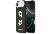 Mobiel - Covers & Cases - Karl Lagerfeld FW Grained Karl & Choupette Heads Pins & Logo iPhone Air Case - Black - 3666339494667