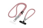 Mobiel - Overige accessoires - Tech-Protect C10S Crossbody Phone Lanyard (114 cm) + Wrist Lanyard (31 cm) - Pink-Titanium - 5906302324354