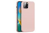 Mobiel - Covers & Cases - Dux Ducis Grit Leather Case for iPhone 14 Plus Elegant Faux Leather Case (MagSafe Compatible) Pink - 6934913036969
