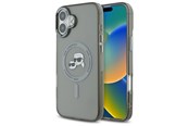 Mobiel - Covers & Cases - Karl Lagerfeld IML Metal Karl&Choupette Head MagSafe Case for iPhone 16 - Black - 3666339318246