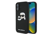 Mobiel - Covers & Cases - Karl Lagerfeld Silicone Nauble Heads Print MagSafe Case for iPhone 16 - Black - 3666339319526