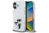 Mobiel - Covers & Cases - Karl Lagerfeld IML Aquarelle Karl & Choupette & Logo iPhone 16 Case - White - 3666339464929