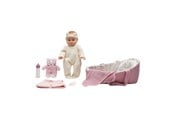 Pop, teddybeer en materiaal - Happy Friend Clara Doll 35cm with bassinet set - 504248