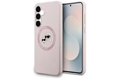 Mobiel - Covers & Cases - Karl Lagerfeld Silicone Karl & Choupette Heads MagSafe Case for Samsung Galaxy S25 FE - Pink - 3666339572181
