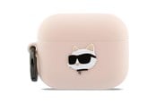 Mobiel - Overige accessoires - Karl Lagerfeld Silicone Chaupette Head 3D Case for AirPods Pro 3 - Pink - 3666339574888