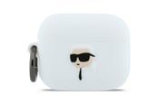 Mobiel - Overige accessoires - Karl Lagerfeld Silicone Karl Head 3D Case for AirPods Pro 3 - White - 3666339574673