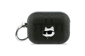 Mobiel - Overige accessoires - Karl Lagerfeld Monogram Choupette Head Case for AirPods Pro 3 - Black - 3666339577568