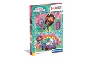 Puzzels - Clementoni Puzzle Gabby's Dollhouse 2x60 pieces (2025) Vloer - 24819