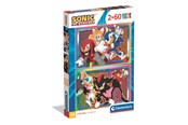 Puzzels - Clementoni Puzzle Sonic 2x60 pieces (2025) Vloer - 24821