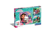 Puzzels - Clementoni Puzzle Gabby's Dollhouse 3x48 pieces Vloer - 25295
