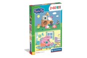 Puzzels - Clementoni Puzzle Peppa Pig 2026 2x60 pieces Vloer - 24833