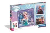 Puzzels - Clementoni Puzzle Square Frozen 3x48 pieces (2025) Vloer - 25021C