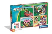 Puzzels - Clementoni Puzzle 4-in-1 Mickey Mouse Club House 2026 Vloer - 21755