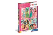 Puzzels - Clementoni Puzzle Disney Princess 2x60 pieces Vloer - 24824