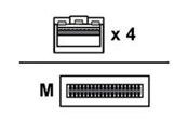 Netwerk - kabel - Arista Networks Arista 100GBase-CU direct attach cable - 1 m - Zwart - CAB-Q-4S-100G-1M