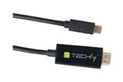 Beelscherm- en tv-kabel - IC INTRACOM TECHly video / audio / data cable - HDMI / USB - 2 m - IADAP USBC-HDMI2TY