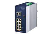 Switch - PLANET IGS-1020PTF-12V - switch - 10 ports - unmanaged - IGS-1020PTF-12V