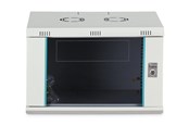 Rackkoffers - DIGITUS DN-37100 - 7U Wall-Mounted Cabinet | 600x450mm | Glass Door | Unmounted - DN-37100