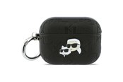 Mobiel - Covers & Cases - Karl Lagerfeld Monogram Karl & Choupette Head Case for AirPods Pro 3 - Black - 3666339574628