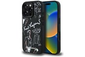 Mobiel - Covers & Cases - Karl Lagerfeld Grained Pattern & Logo MagSafe Case for iPhone 16 Pro - Black - 3666339463328