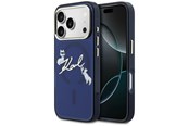 Mobiel - Covers & Cases - Karl Lagerfeld IML Choupettes Karl Script Logo MagSafe Case for iPhone 17 Pro - Blue - 3666339606695