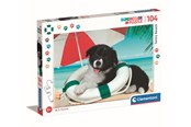 Puzzels - Clementoni Puzzle Puppy on the Beach 104 pieces (Super) Vloer - 25741