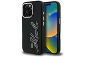 Mobiel - Covers & Cases - Karl Lagerfeld FW Grained Signature Logo iPhone 16 Pro Case - Black - 3666339457563