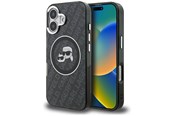 Mobiel - Covers & Cases - Karl Lagerfeld IML Glitter Karl & Choupette Heads Logo MagSafe Case for iPhone 16 - Black - 3666339459345