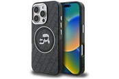 Mobiel - Covers & Cases - Karl Lagerfeld IML Glitter Karl & Choupette Heads Logo MagSafe Case for iPhone 16 Pro Max - Black - 3666339459376