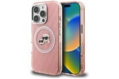 Mobiel - Covers & Cases - Karl Lagerfeld IML Glitter Karl & Choupette Heads Logo MagSafe Case for iPhone 16 Pro - Pink - 3666339468361
