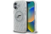 Mobiel - Covers & Cases - Karl Lagerfeld IML Glitter Karl & Choupette Heads Logo MagSafe iPhone 16 Case - Gray - 3666339468521