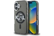Mobiel - Covers & Cases - Karl Lagerfeld IML Glitter Karl & Choupette Sketch Logo MagSafe Case for iPhone 16 - Black - 3666339460785