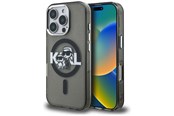 Mobiel - Covers & Cases - Karl Lagerfeld IML Glitter Karl & Choupette Sketch Logo MagSafe Case for iPhone 16 Pro - Black - 3666339460808
