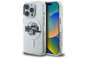 Mobiel - Covers & Cases - Karl Lagerfeld IML Glitter Karl & Choupette Sketch Logo MagSafe Case for iPhone 16 Pro Max - Clear - 3666339460990