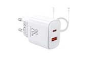 Camera- en lensaccessoires - Joyroom Lader JR-TCF05 Flash, 20W + C to L-kabel 1m (White) - JR-TCF05 White C-L