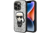 Mobiel - Covers & Cases - Karl Lagerfeld KLHCP14LGFKPG iPhone 14 Pro 6.1 "hardcase silver / silver Glitter Flakes Ikonik - 3666339077419