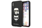 Mobiel - Covers & Cases - Karl Lagerfeld Saffiano Karl&Choupette Head case for iPhone XS Max - black - 3666339055011