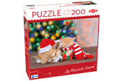 Puzzels - Tactic 200 pcs puzzle: Paws and presents - 60861