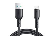 USB-kabel - Joyroom Kabel Flash Charge USB naar Lightning SA26-AL3/ 3A / 1m (zwart) - SA26-AL3