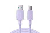 USB-kabel - Joyroom Kabel S-AC027A14 USB naar USB C / 3A/ 1,2m (paars) - S-AC027A14 1.2m-Purp