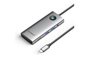 USB hub - ORICO PW11 8in1 USB-C Docking Station 2x USB-A 3.0 1x USB-C PD 100W 1x HDMI 4K 60Hz 1x microSD/SD 1x RJ45 Gigabit Ethernet 1x Audio 3.5mm - Gray USB hub - Grijs - PW11-8PM-GY-EP