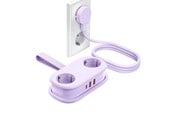 Voedingskabel (extern) - ORICO AP3 20W GaN 5in1 Power Strip 2x AC + 2x USB-A + 1x USB-C - Purple - AP3-2A2U1C-PRO-EU-PU-HU
