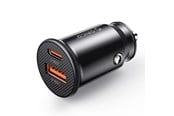 Mobiel - Adapters & Opladers - ORICO PowerMini 30W USB-C + USB-A Car Charger - Black - PM-30-1A1C-BK-EP-HU