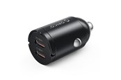 Mobiel - Adapters & Opladers - ORICO MiniRing 30W 2x USB-C Car Charger - Black - MR-30-2C-BK-EP-HU